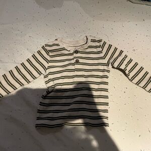 Striped toddler long sleeve shirt with buttons 2t